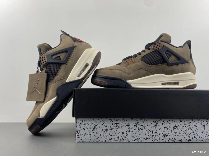 1st Kicks Shoes Scott x Travis 4 Retro TS Brown Air AJ4-882335 Jordan 0718